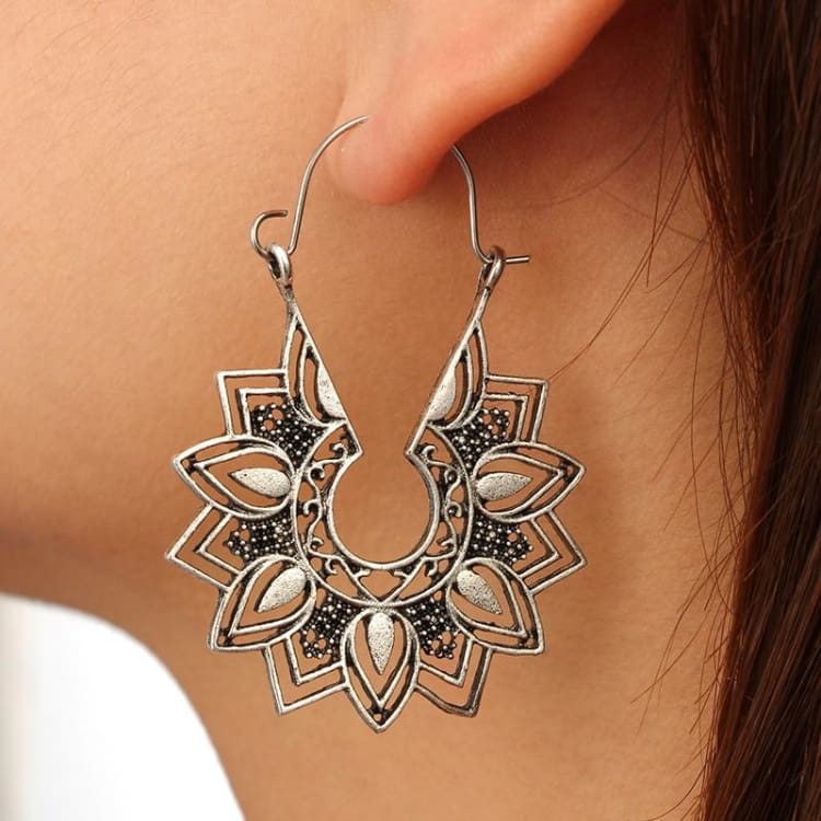 Boucles d’oreille ’Inspiration Mandala’ - Argenté - Boucles d’Oreilles