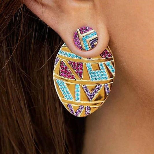 Boucles d’oreilles Mandala ovale