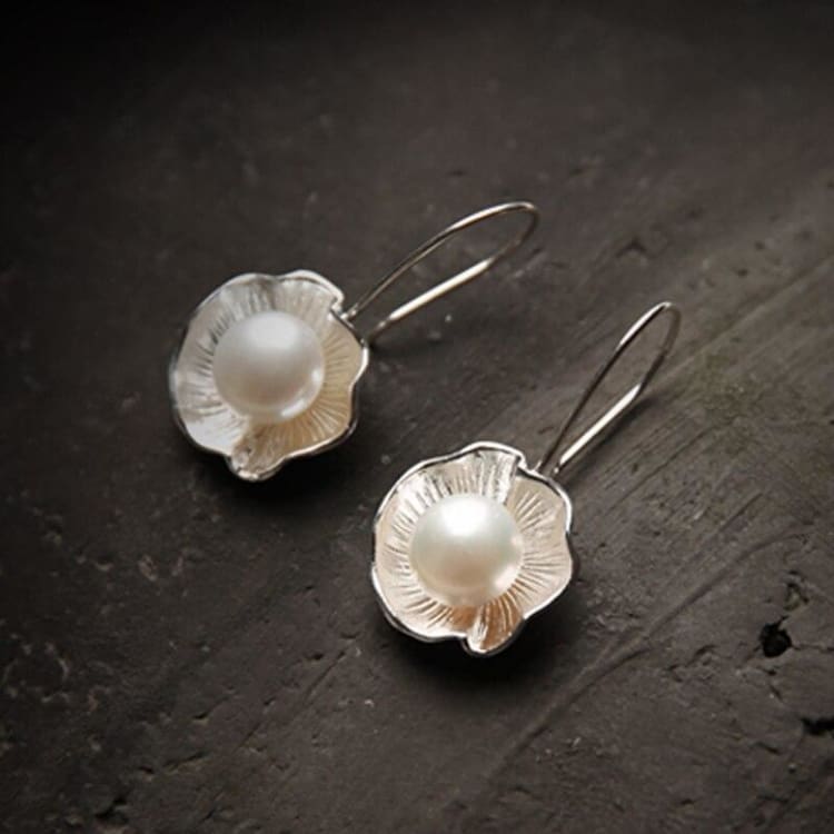 Boucles d’oreilles du Lotus perlé