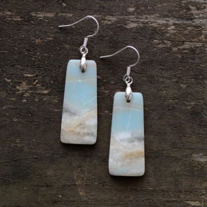 Boucles d'oreilles en Amazonite - boucles d'oreilles
