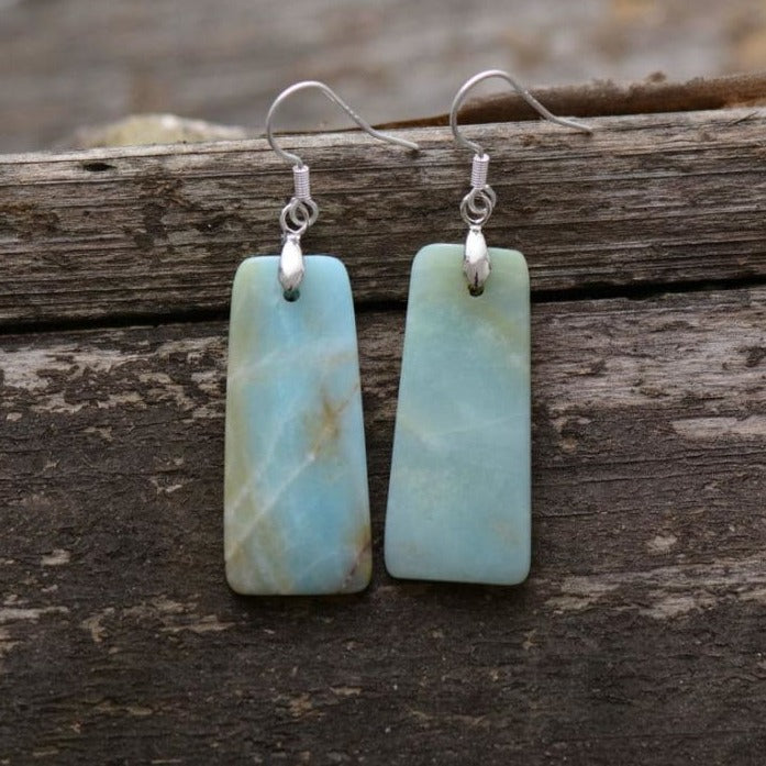 Boucles d'oreilles en Amazonite - boucles d'oreilles Amazonite