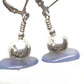 Boucles d’oreilles en Calcédoine bleue et Argent - Boucle d’Oreille
