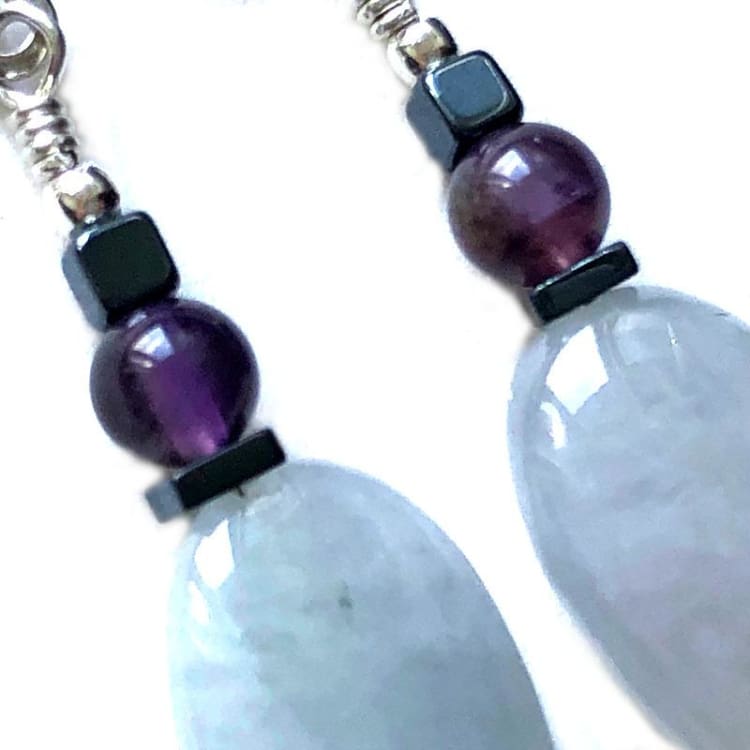 Boucles d’oreilles en Jade jadéite et Argent - Boucles d’Oreilles