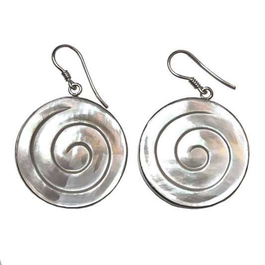 Boucles d’oreilles en Nacre et Argent - Boucles d’Oreilles