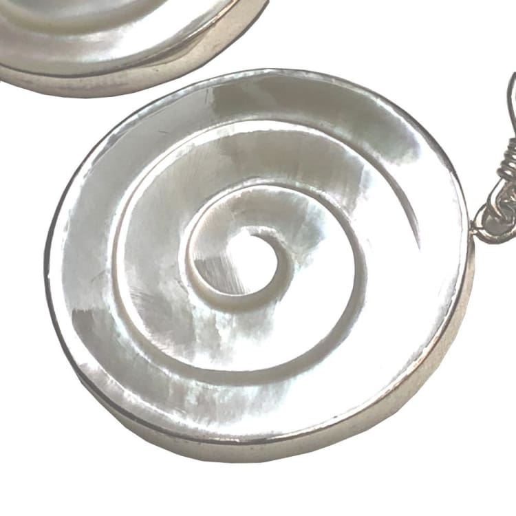 Boucles d’oreilles en Nacre et Argent - Boucles d’Oreilles
