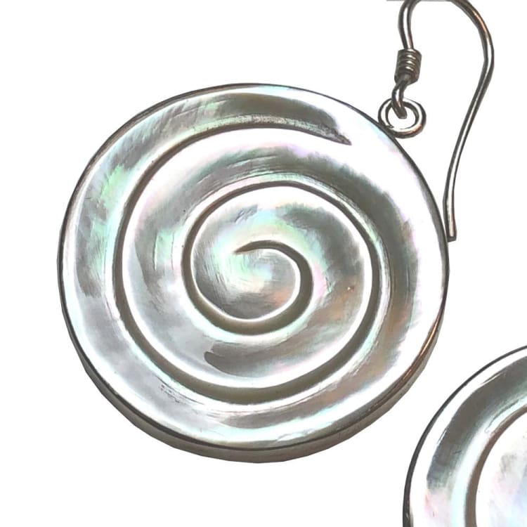 Boucles d’oreilles en Nacre et Argent - Boucles d’Oreilles