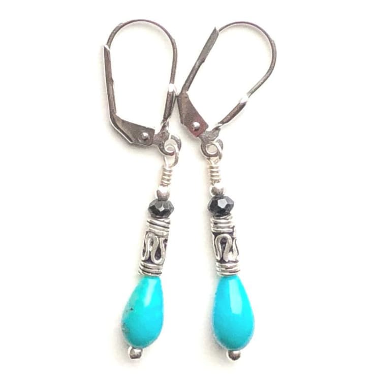 Boucles d’oreilles en Turquoise et Argent - Boucles d’Oreilles