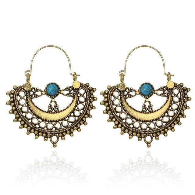 Boucles d’oreilles Flabellum Egyptien - Dorées - boucle d’oreille