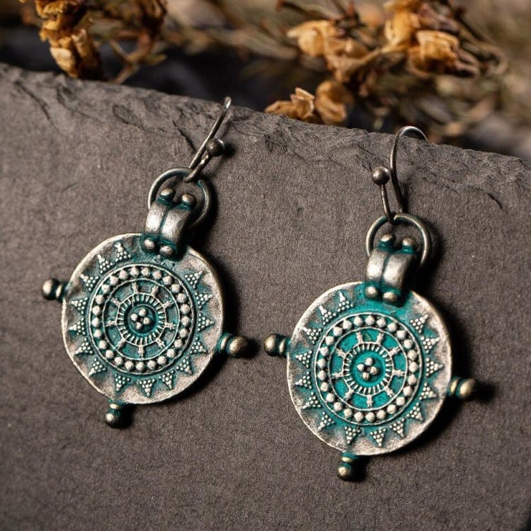 Boucles d’Oreilles Inspiration Aztèque - Boucles d’Oreilles