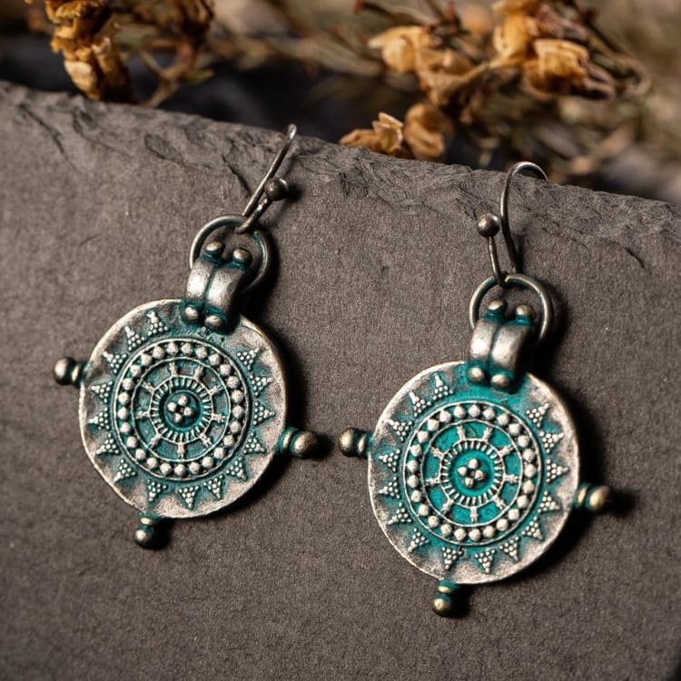 Boucles d’Oreilles Inspiration Aztèque - Boucles d’Oreilles