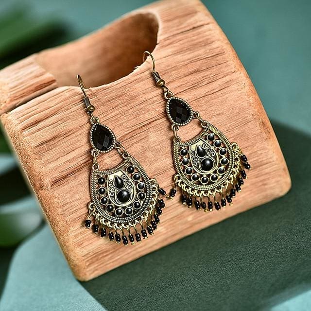 Boucles d’oreilles inspiration savoyarde - Noir