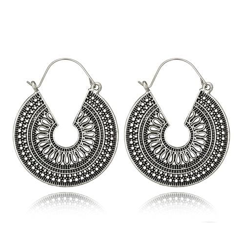 Boucles d’oreilles Mandala - Argentées - boucles d’oreilles