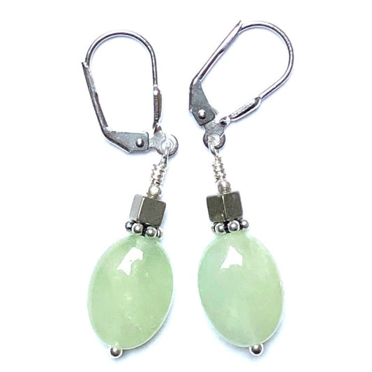 Boucles d’oreilles Pyrite Turquoise et Argent