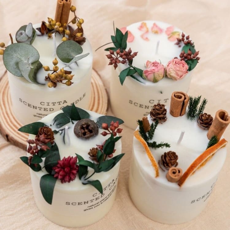 Bougies parfumés en cire de soja