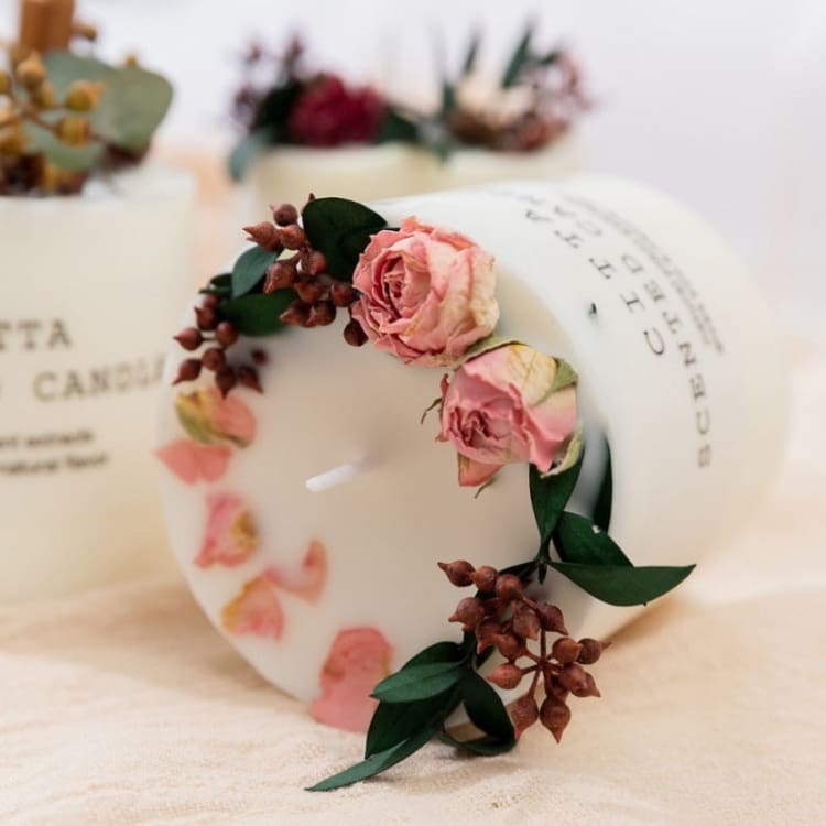 Bougies parfumés en cire de soja - Bouquet d’amour