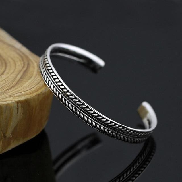 Bracelet fin en argent - Epais - Bracelet