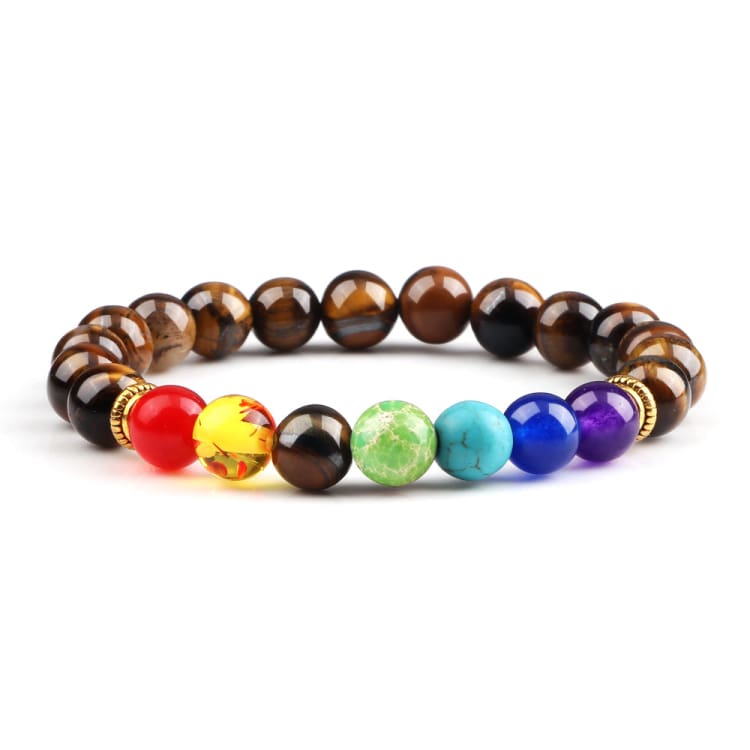 Bracelet 7 Chakras Reiki de perles en pierre naturelle - Bracelet