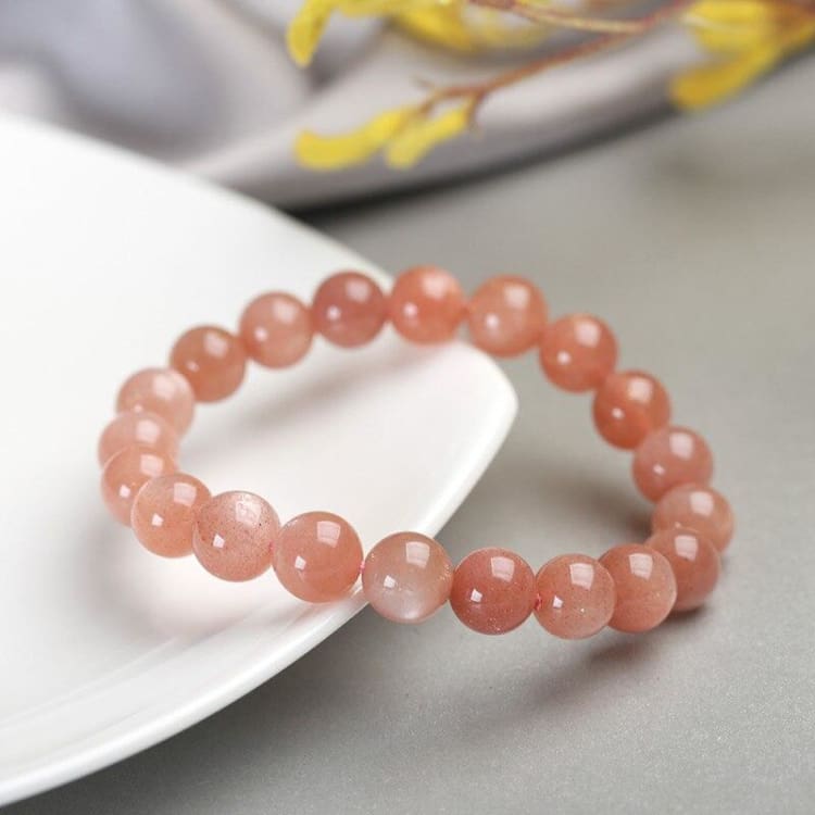 Bracelet ’Affection’ en Pierre de Lune Orangée - bracelet