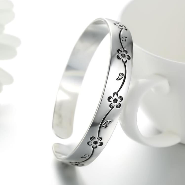 Bracelet ajustable de la Fleur de Prunier - Bracelet