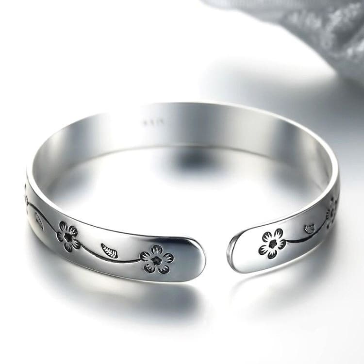 Bracelet ajustable de la Fleur de Prunier - Bracelet