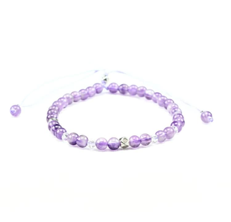 Bracelet ajustable en Améthyste - Bracelet