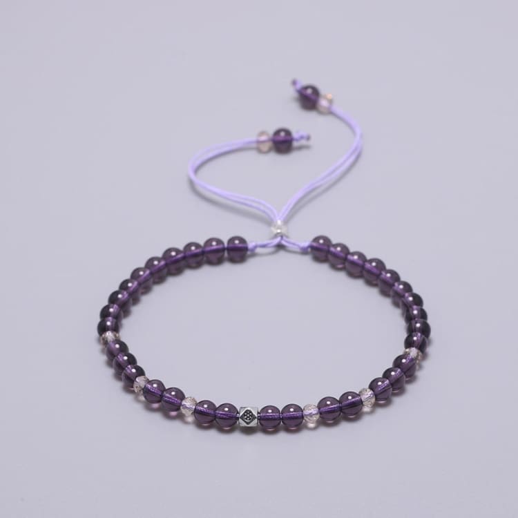 Bracelet ajustable en Améthyste - Bracelet