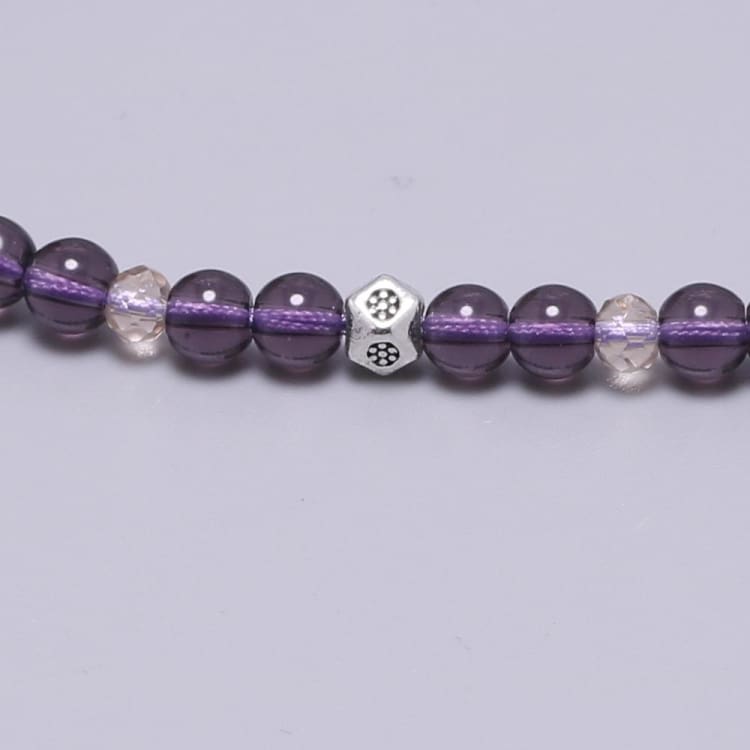 Bracelet ajustable en Améthyste - Bracelet Améthyste