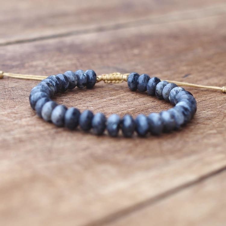 Bracelet ajustable en labradorite - Bracelet ajustable
