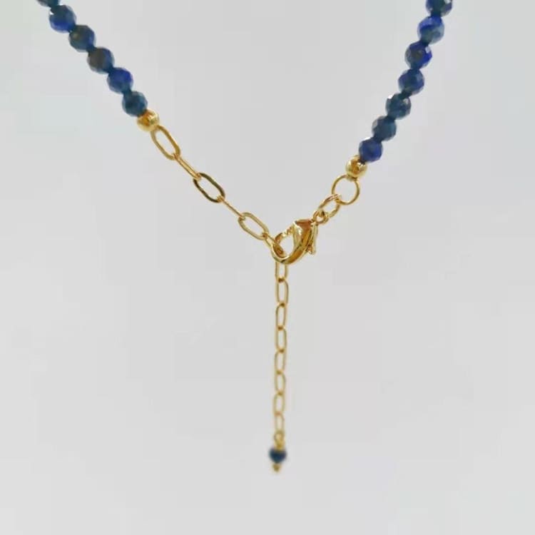Bracelet ajustable en Lapis Lazuli Facettée - Bracelet