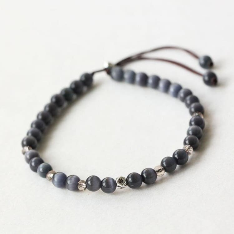 Bracelet ajustable en Tourmaline Oeil de Chat - Bracelet tourmaline