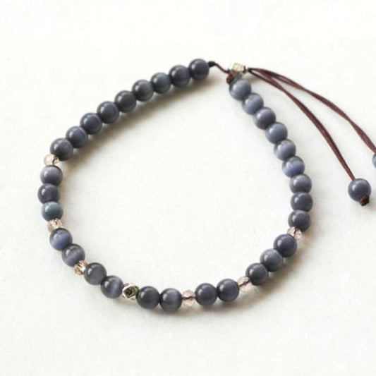 Bracelet ajustable en Tourmaline Oeil de Chat - Bracelet