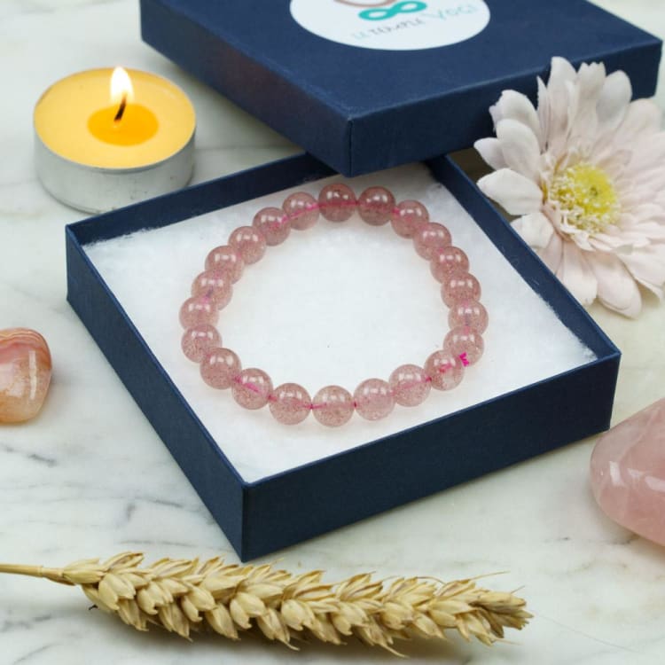 Bracelet Amour de Soi en Quartz Fraise - Bracelet Amour de soi