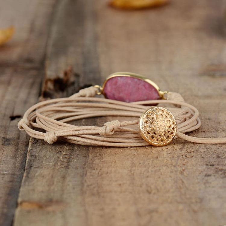 Bracelet amour en rhodonite - Bracelet