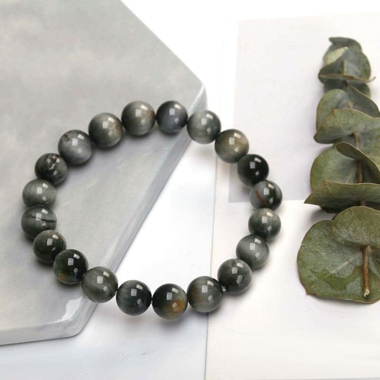 Bracelet ’Ancrage’ en Tourmaline Oeil de Chat - bracelet en pierre