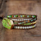 Bracelet apaisant en 3 pierres vertes - Bracelet apaisant avec pierre verte