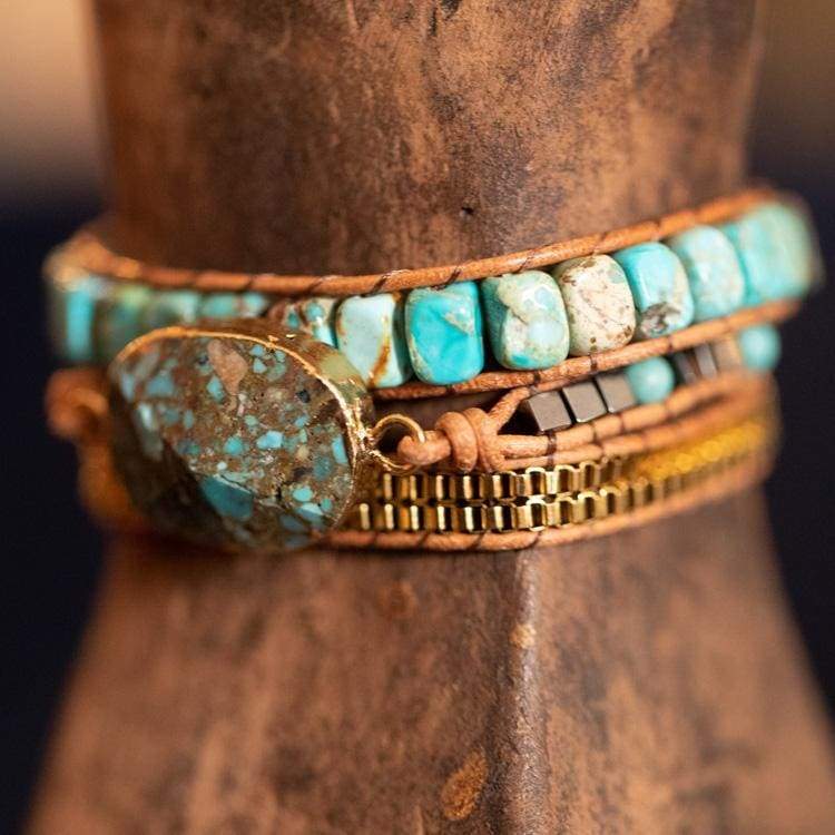 Bracelet apaisant en pierre de turquoise - Collier
