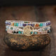 Bracelet arbre de vie en pierre mixte - Clair - Bracelet
