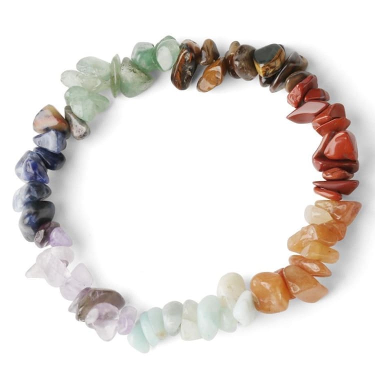 Bracelet 7 Chakras En Pierres Naturelles - Cornaline - Sans Fermoir - Tout A Un Sens