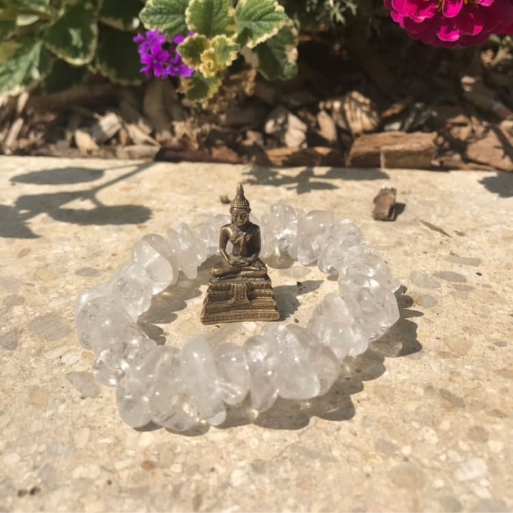 Bracelet Baroque en Cristal de Roche - bracelet en pierre cristal de Roche