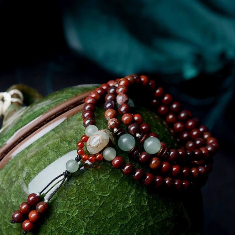 Bracelet Bouddha De L'amour En Jaspe Bréchique - Bracelet jaspe Bréchique
