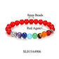 Bracelet Bouddha Les 7 Chakras - Rouge - Bracelet