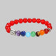 Bracelet Bouddha Les 7 Chakras - Rouge - Bracelet