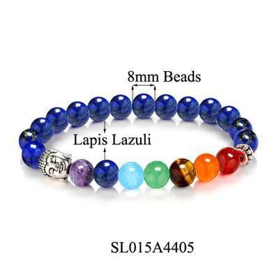 Bracelet Bouddha Les 7 Chakras - Bleu Foncé - Bracelet