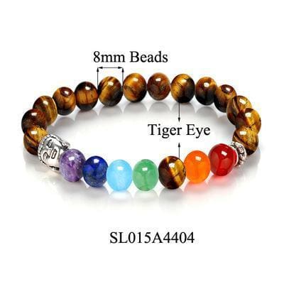 Bracelet Bouddha Les 7 Chakras - Marron - Bracelet