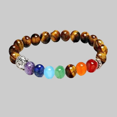 Bracelet Bouddha Les 7 Chakras - Marron - Bracelet Image