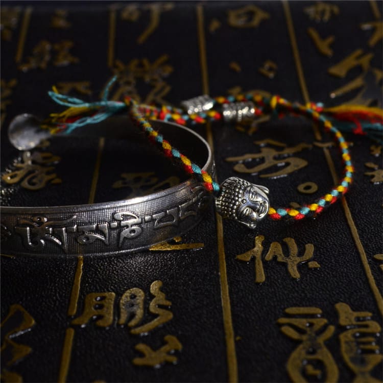 Bracelet bouddhiste 2 pièces avec amulette mantra - Bracelet