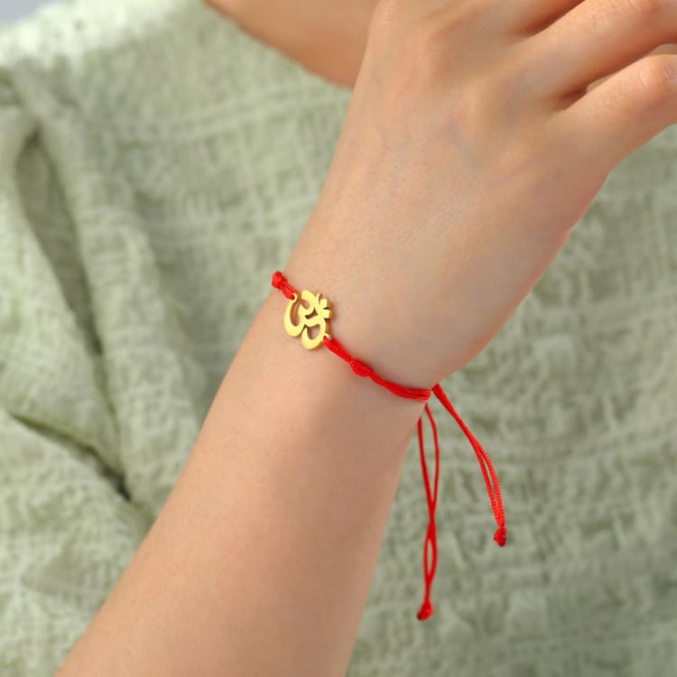Bracelet bouddhiste avec symbole OM - Bracelet