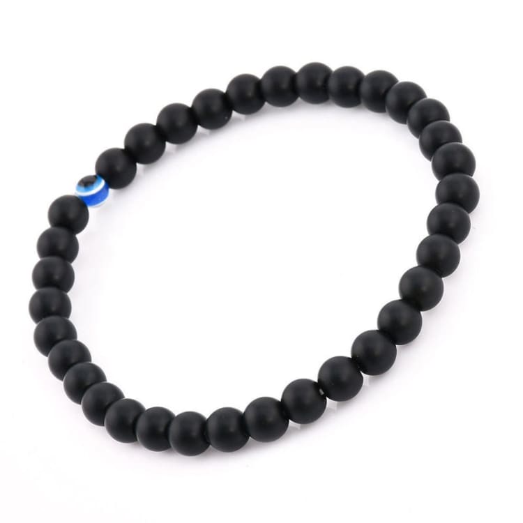 Bracelet bouddhiste en pierre naturelle avec œil protecteur - Bracelet Image