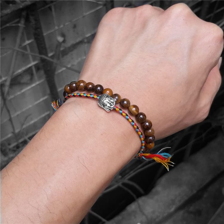 Bracelet bouddhiste porte-bonheur 2 pièces - Bracelet