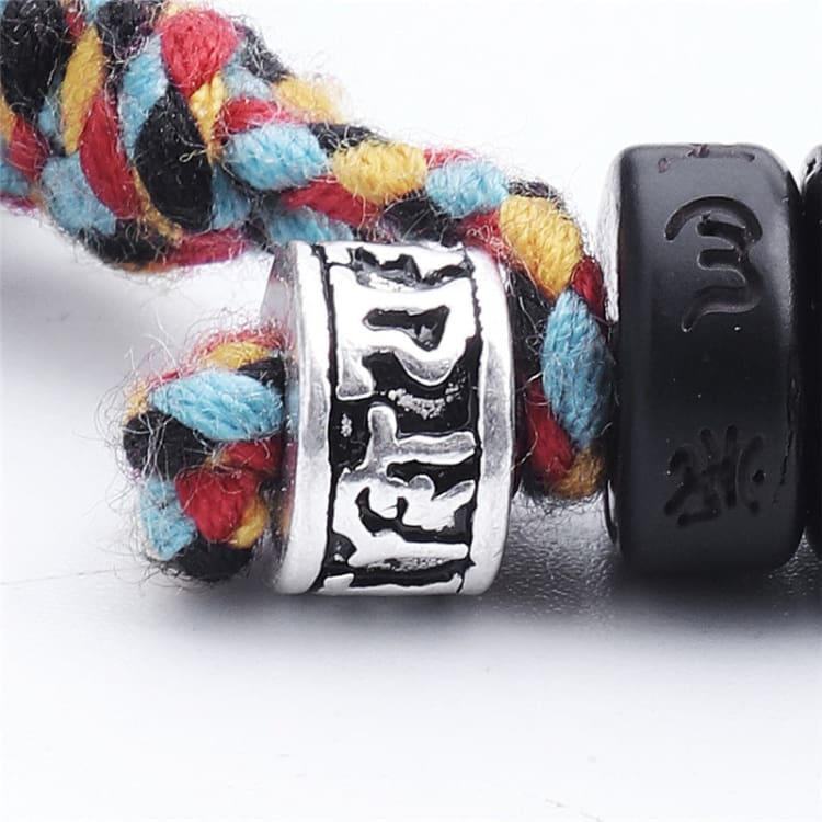 Bracelet bouddhiste tibétain à Six caractères - Bracelet